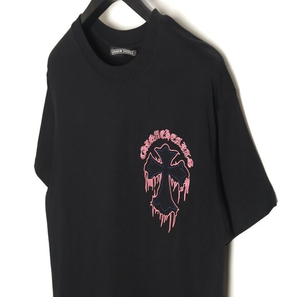 Chrome Hearts Logo Embroidered Black T-Shirt - Picture 3 of 9